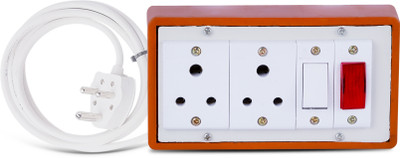 Cordnet Heavy Duty Extension Board With 6A 3 PIN Plug (Style20_2M) 2  Socket Extension Boards(Brown, 2 m)