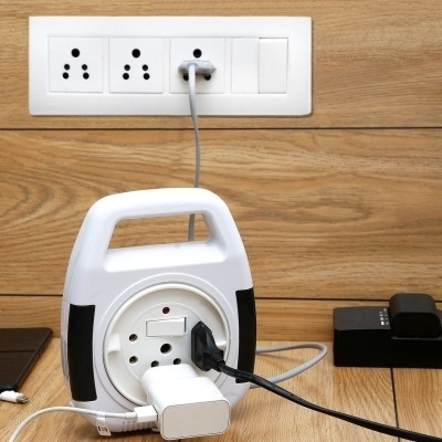 RG TAS Goldmedal G-Dial 2 Pin 3 Socket Extension Boards 3  Socket Extension Boards(White, 4 m)