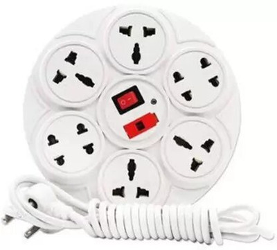 SOYEN SB 8Socket Extension Cord With Individual Switches FUSE Led Indicator (White) 8  Socket Extension Boards(White, 3 m)
