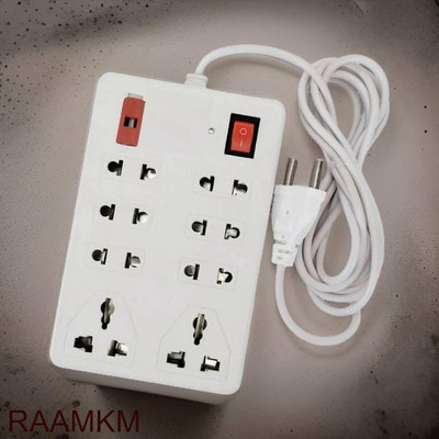 Eels OG_M_967_One Plush Eight Extension Board 8 Socket Extension Boards 8  Socket Extension Boards(White, 2.5 m)