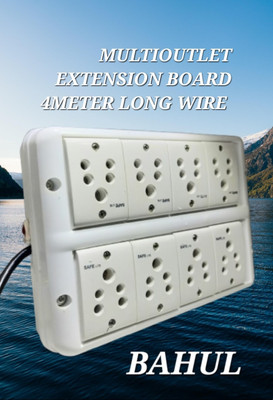 BAHUL Multioutlet extension board 8SOCKET 8  Socket Extension Boards(White, 4 m)