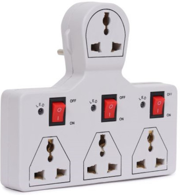 Digiway 4 UNIVERSAL SOCKET 3 SWITCH MULTIPLUG 4  Socket Extension Boards(Beige, 0 m)
