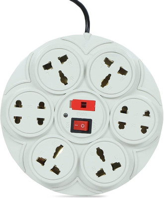Kavita Store 8+1 Round Strip Extension Cord 6 A 8 Universal Socket Multi Plug 8 Socket Extension Boards(White, 2 m) Kavita Store 8+1 Round Strip Extension Cord 6 A 8 Universal Socket Multi Plug 8 Socket Extension Boards(White, 2 m)