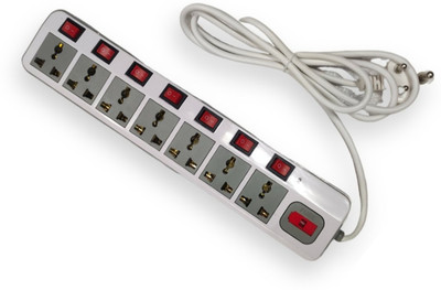adpro Extension chord 7  Socket Extension Boards(White, 2.5 m)