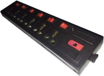Saubhagye 6 Switch 6 socket extension Board with 3mtr wire 6AMP 6  Socket Extension Boards(Black, 3 m)