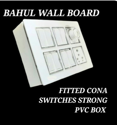 BAHUL Wall BOARD FOR FITTING WITH CONA SWITCHES 1  Socket Extension Boards(White, 0 m)