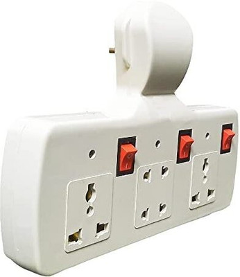 Soulvinee Multi Plug Wireless Extension Board with Individual Switches and LED Light 4  Socket Extension Boards(White, 12.1 m)