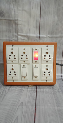 Exboma 5shocket brown extesion board with switch 5  Socket Extension Boards(Brown, 4 m)