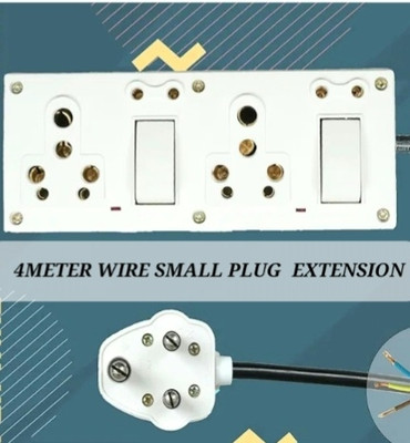 BAHUL Small plug extension easily fit everywhere. 4  Socket Extension Boards(White, 4 m)