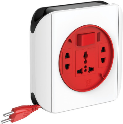Goldmedal Dazzle 2pin 3  Socket Extension Boards(White, Red, 5 m)
