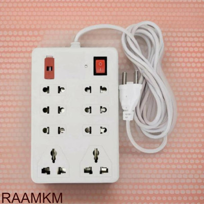 PINGA CD_L_1070_Power Strip Surge Protector Electric Board 8 Socket Extension Board 8  Socket Extension Boards(White, 2.5 m)