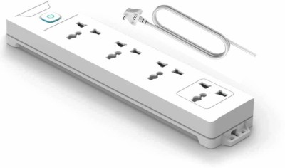 Live Tech Andre Surge Protector Power 4  Socket Extension Boards(White, 2 m)