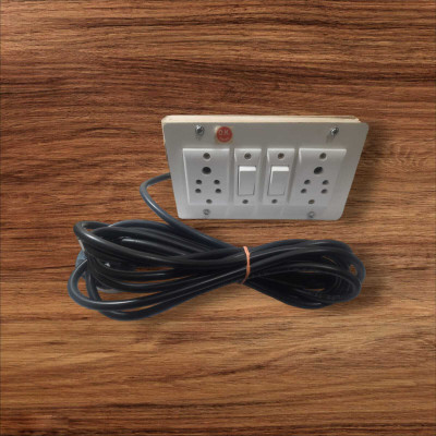 satgur engineers 2*2WEB01SAT2024 2  Socket Extension Boards(White, 3 m)