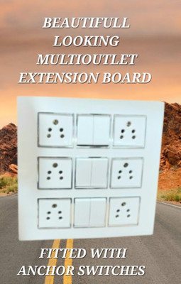 BAHUL SHOCKPROFF SMALL PLUG EXTENSION 6  Socket Extension Boards(White, 4 m)