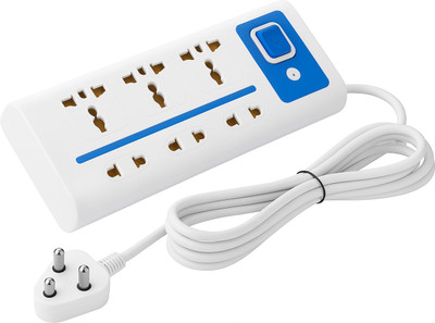 VoltEdge 6 sockets extension board 6  Socket Extension Boards(White, 3.5 m)