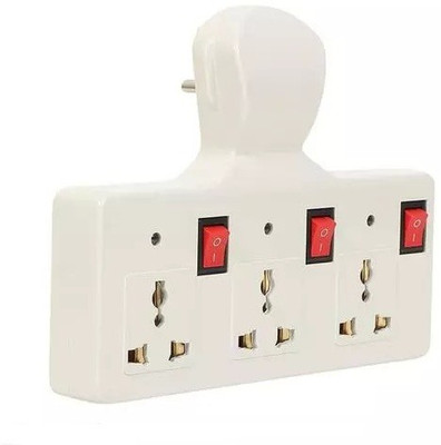KARMA GROUP 4 Multi-Plug with Individual Switches 4  Socket Extension Boards(White, 0 m)
