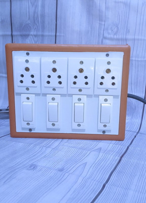 cromium b extesion bord 4shocket 4  Socket Extension Boards(Brown, 4 m)