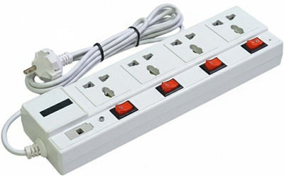 VOLTHUB 4SOCKET EXTNSION BOARD 4  Socket Extension Boards(White, 2 m)