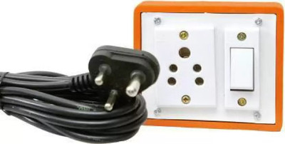 Cordnet Premium Extension Board With 1 Anchor Socket with 1 Anchor Switch 2  Socket Extension Boards(Brown, 4 m, With USB Port)