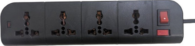 Hypothetica 4 socket extension board with spike guard fuse 1 meter cord power strip 4  Socket Extension Boards(Black, 1 m)