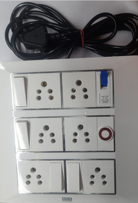 BAHUL 6 SOCKET 4 METER LONG EXTENSTION BOARD 6  Socket Extension Boards(White, 4 m)