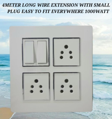 BAHUL Small plug extension easily fit everywhere 3  Socket Extension Boards(White, 4 m)