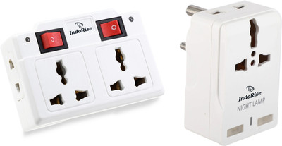 Indorise Indorise MP-09+MP-11 10 A Three Pin Socket 4  Socket Extension Boards(White, 0 m)