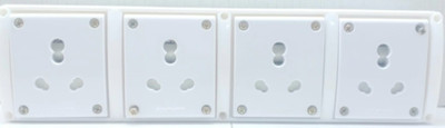 BAHUL Shockproof PVC EXTENSION HEAY DUTY BIG PLUG 4  Socket Extension Boards(White, 4 m)
