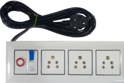 BAHUL 4 SOCKET WITH MCB WITH 4 METER EXTENSION 4  Socket Extension Boards(White, 4 m)