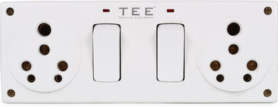 The Elite Electrotek Double Switch Socket Combined Extension Box 2 in 1 Power Socket with Switch 2  Socket Extension Boards(White, 0 m)