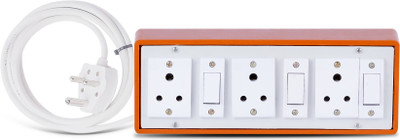Cordnet Heavy Duty Extension Board With 6A 3 PIN Plug (Style3_3M) 3  Socket Extension Boards(Brown, 3 m)