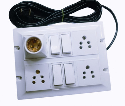 BAHUL Modular Extension With holder 3  Socket Extension Boards(White, 4 m)