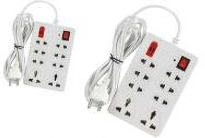 TOOLART f35_Extensionbox8 Socket 1 Switch With fuse 8 Socket Extension Boards(white,2m) 8  Socket Extension Boards(Beige, 2.5 m)