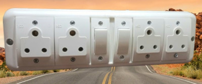 BAHUL MULTIOUTLET EXTENSION BOARD WITH ANCHOR/REO SWITCHES 3  Socket Extension Boards(White, 4 m)