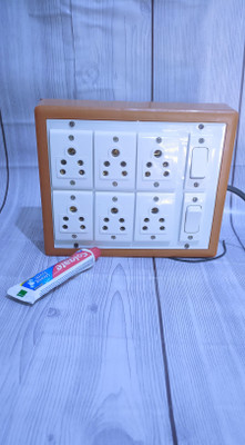 Exboma 6amp switchextesion free 6  Socket Extension Boards(Brown, 4 m)