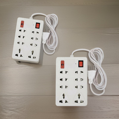 LifoDora 1 Switch Board with 3 Yard wire 8 Socket Extension Boards SbnCF54 8  Socket Extension Boards(White, 3 m)
