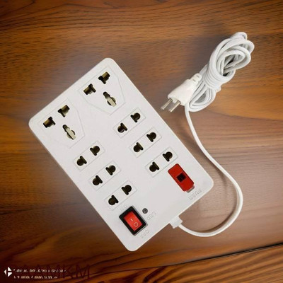 RAAMKM OG_M_935_Extension board 8 Socket Extension Boards 8  Socket Extension Boards(White, 2.5 m)