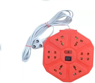 SOYEN SB EX-12 8 PLUG + 1 SWITCH EXTENSION BOARD WITH HIGHLY DURABLE MATRIAL 8  Socket Extension Boards(Red, 3 m)
