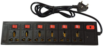 AMOR BENISON extension board 6  Socket Extension Boards(Black, 3 m)