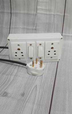 cromium extesion bord 2 shocket +2 switch white 2  Socket Extension Boards(White, 10 m)