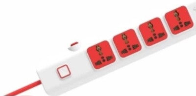 BAHUL 2 METER LONG WIRE PVC EXTENSION SHOCKPROOF 4  Socket Extension Boards(White, 2 m)