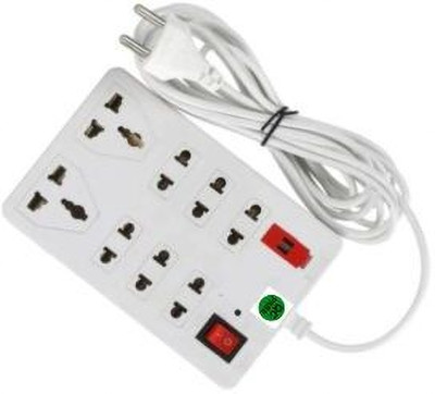 TOOLART vxdx_ToolART_8 Plug Point Light Extension 8 Socket Extension Boards(White,2m) 8  Socket Extension Boards(White, 2 m)