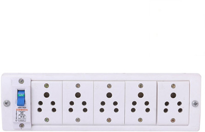BAHUL Power strip extension multi outlet board 5 Anchor Socket with MCB 5  Socket Extension Boards(White, 4 m)