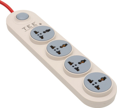 The Elite Electrotek 4 Way Extension Board (White) Power Strip 4+1 (Cuba) 4  Socket Extension Boards(White, Grey, Red, 2 m)