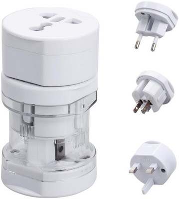 MOJEGA Universal Travel Adapter Plug with 150+ Countries Multi-Nation Socket. 1  Socket Extension Boards(White, 0 m)
