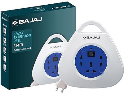 BAJAJ BAJAJ EXTENTION REEL 3  Socket Extension Boards(White, 5 m)