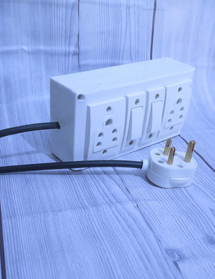 chromium 2+2 extesion board switch 2  Socket Extension Boards(White, 10 m)