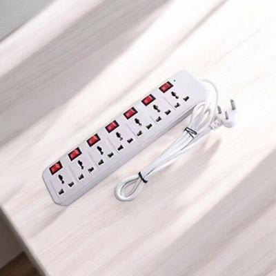 D-DEVOX 7 shoket plus 7 Switch 6AMP Capacity(White) 7 Socket Extension Boards 7  Socket Extension Boards(White, Red, 3.6 m)