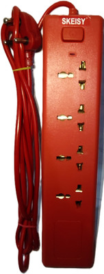 Skeisy New Ext-4+1-Electronic 4 socket 1 switch board power up 10Amp, 2.5 MTR Wire, 4 Socket Extension Boards(Multicolor, Red, 2.5 m) Skeisy New Ext-4+1-Electronic 4 socket 1 switch board power up 10Amp, 2.5 MTR Wire, 4 Socket Extension Boards(Multicolor, Red, 2.5 m)