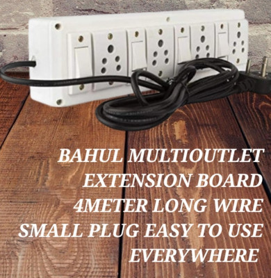 BAHUL MULTIOUTLET EXTENSION BOARD 4METER 4  Socket Extension Boards(White, 4 m)